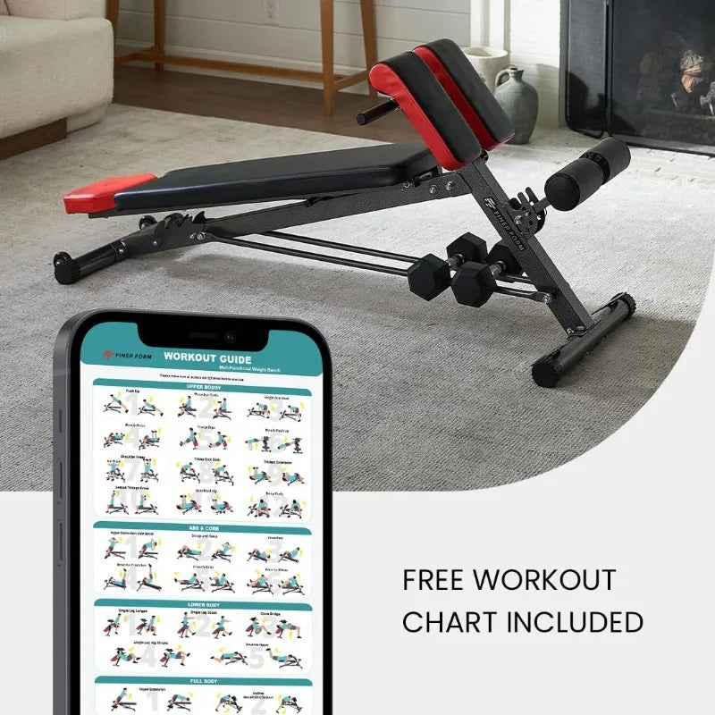 Finer Form Multi-Functional Gym Bench for Full All-in-One